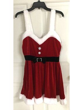 Mrs Santa Claus Skater Dress Juniors Large by Born Famous